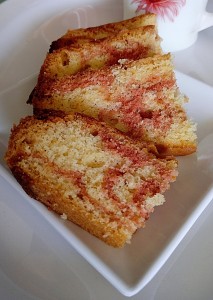 Strawberry Vanilla Marble Cake